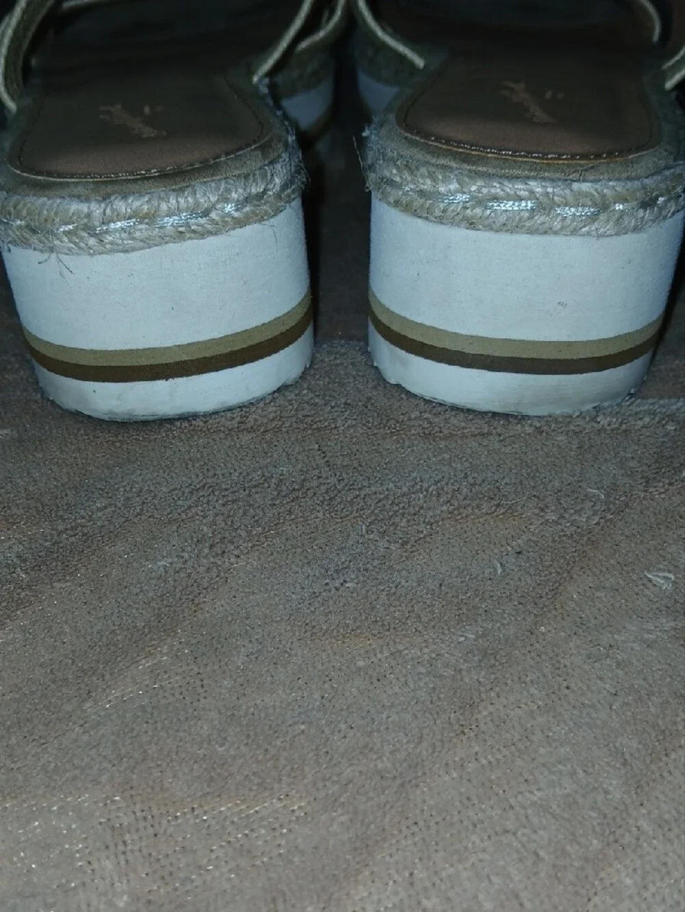 Womens Universal Thread Beige Woven Slide Platform Sandals Sz: 8.5